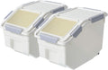 2 Pack Dog Food Storage Container with Scoop,Large Airtight Pet Dog Food Bin,Container for Dog Treats Rice,Dog Cat Dry Food Bin,Baking Supplies,Flour,Rice,Kitchen Pantry Cereal(10 LB)