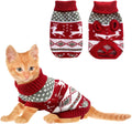 Dog Christmas Sweaters Pet Winter Knitwear Xmas Clothes Classic Warm Coats Reindeer Snowflake Argyle Sweater for Kitty Puppy Cat