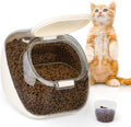 Dog Food Storage Container, 5-10 lbs Pet Food Storage Bin, Measuring Cup, Cat Treat jar with Lids, Dry Food Storage Container for Rice and Grain