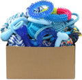 20 Pack Puppy Chew Toys - Blue Dog Teething Toys for Puppies, Puppy Teething Rings and Durable Ropes, Blue Rubber Toy Bundle for Small Dogs, Cute Interactive Dog Balls for Small Breed