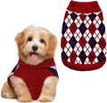 Pet Sweater The Diamond Plaid Cat Dog Shirts, Dog Apparel with Leash Hole,Red Boys Girls High Stretch Pet Clothes