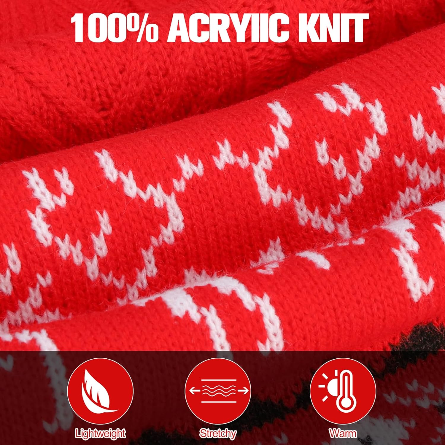 Christmas Dog Sweater for Dogs,Classic Reindeer Knitwear Dog Clothes Holiday Outfit,Soft Warm Winter Pet Puppy Cat Sweaters Coats with Leash Hole Indoor Outdoor Walking