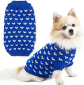 Dog Sweater Heart Puppy Sweater Warm Soft Pet Cloth Dog Outfits for Small Dogs and Cats