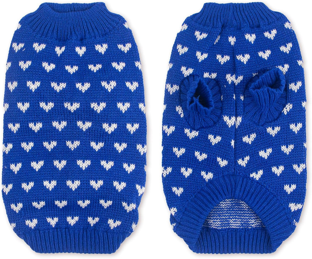 Dog Sweater Heart Puppy Sweater Warm Soft Pet Cloth Dog Outfits for Small Dogs and Cats