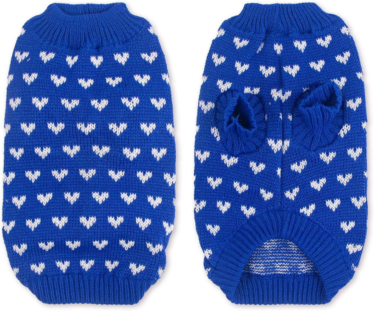Dog Sweater Heart Puppy Sweater Warm Soft Pet Cloth Dog Outfits for Small Dogs and Cats