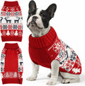 Christmas Dog Sweaters for Dogs and Cats,Pet Soft Warm Holiday Outfit Girl & Boy,Pup Winter Clothes Turtleneck Double Knitting Collar for Outdoors Playing