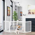 Indoor Pet Gate - 4-Panel Folding Dog Gate for Stairs or Doorways - 73x24-Inch Freestanding Pet Fence for Cats and Dogs by  (White)